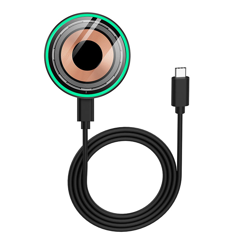 Bendable metal arm magnetic wireless car charger