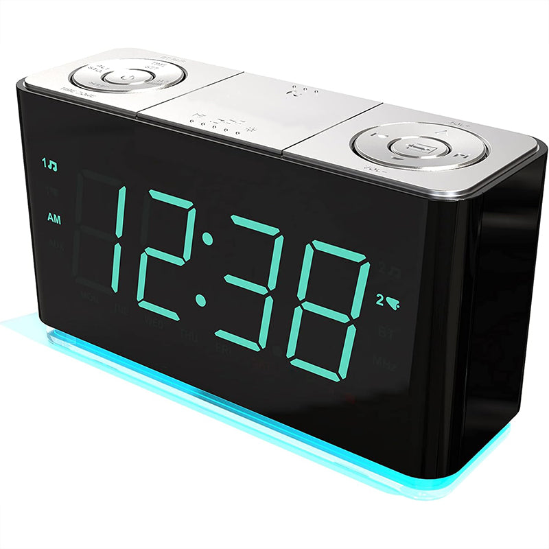 Time display LED night light bluetooth speaker charger
