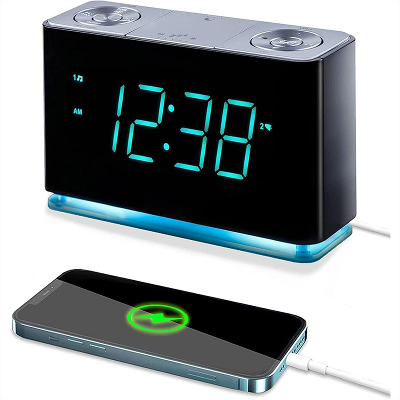 Time display LED night light bluetooth speaker charger
