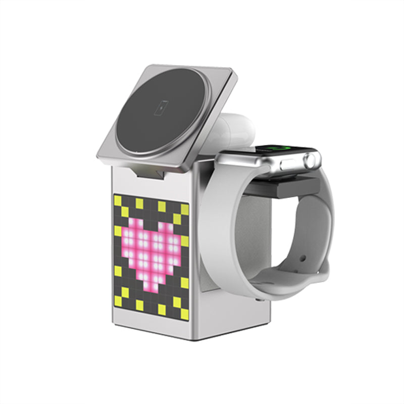 Cartoon pixel multifunctional bluetooth speaker charger