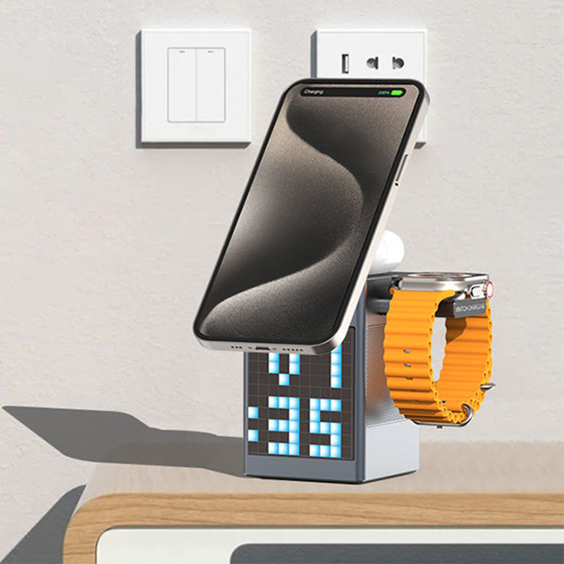 Cartoon pixel multifunctional bluetooth speaker charger