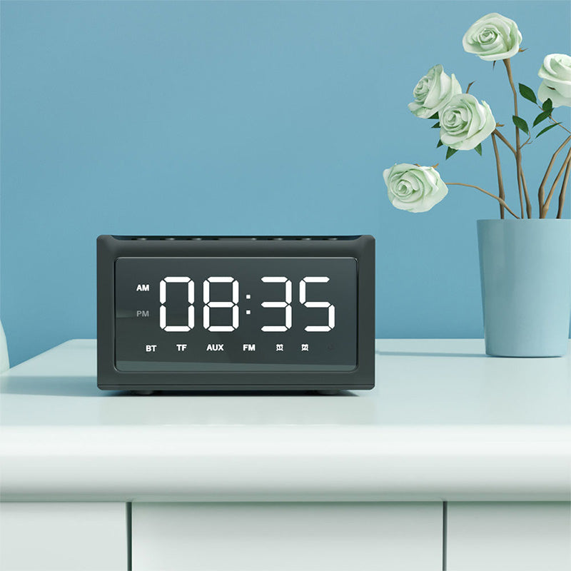 LED display time wireless bluetooth speaker charger