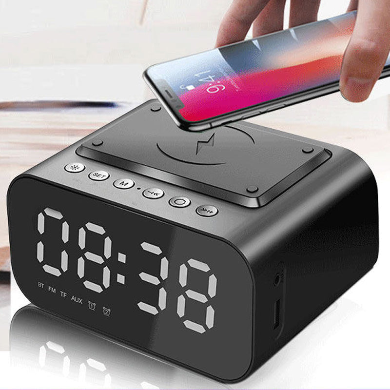 Portable wireless time display bluetooth speaker charger