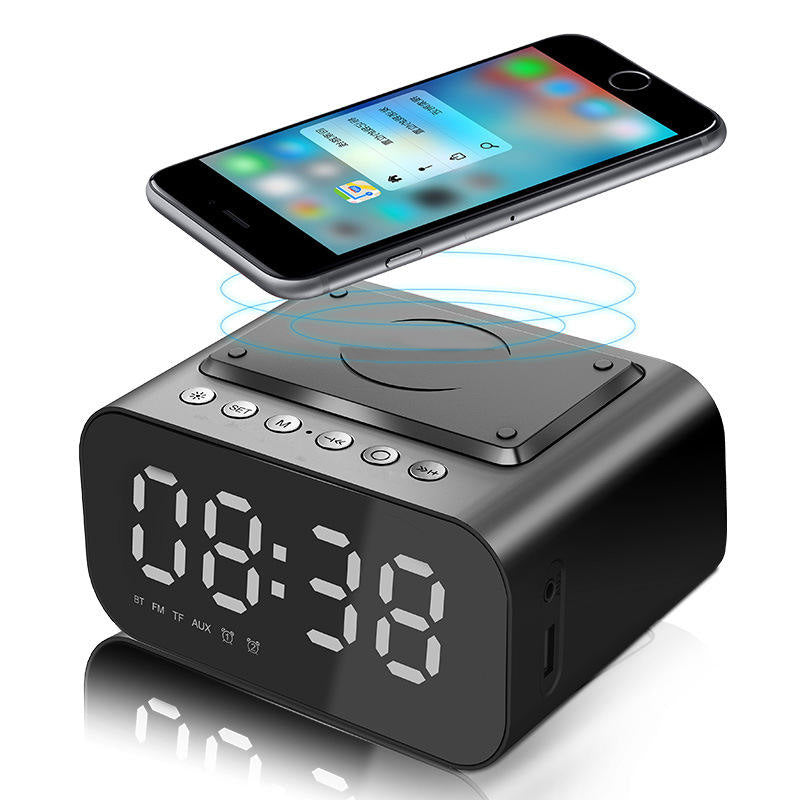 Portable wireless time display bluetooth speaker charger