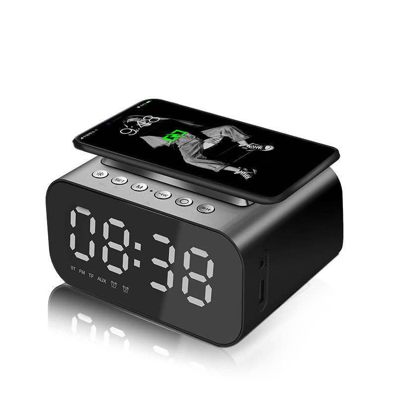 Portable wireless time display bluetooth speaker charger