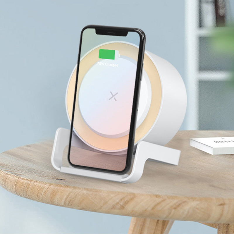 Portable wireless bluetooth speaker charger with night light