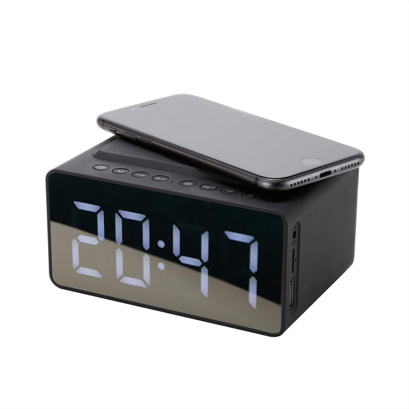 Digital screen alarm clock bluetooth speaker charger