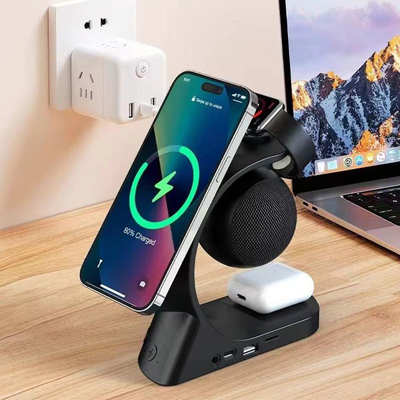 3-In-1 fast wireless bluetooth speaker charger