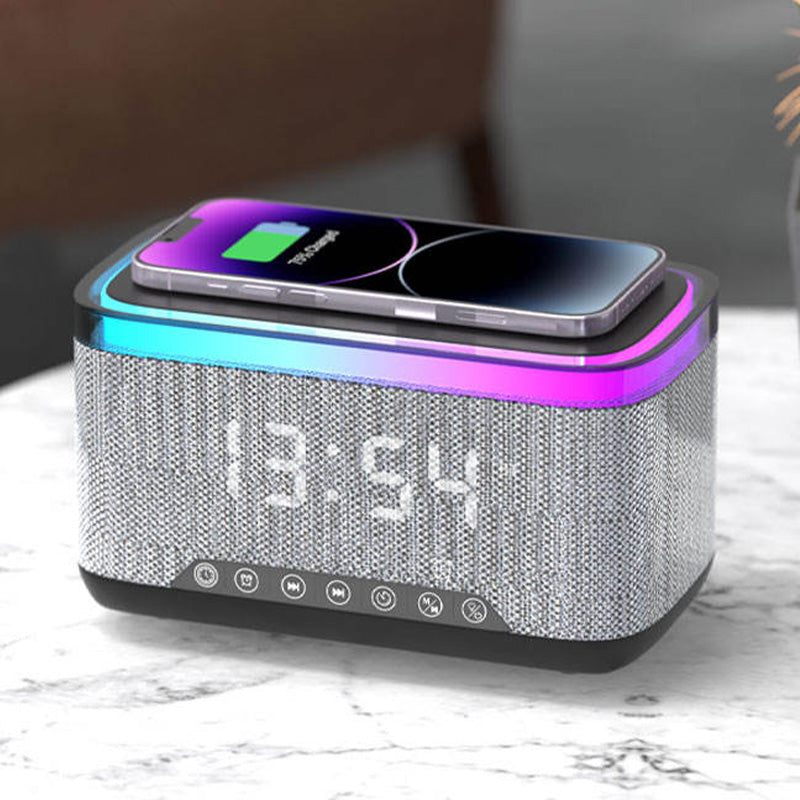 Clock display wireless bluetooth speaker charger