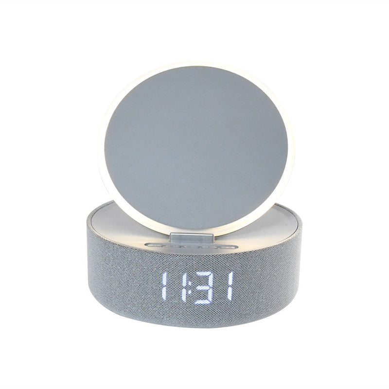 Simple foldable time alarm clock Bluetooth speaker charger