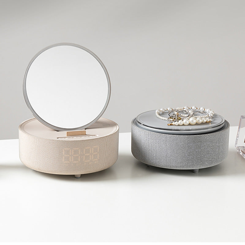 Simple foldable time alarm clock Bluetooth speaker charger