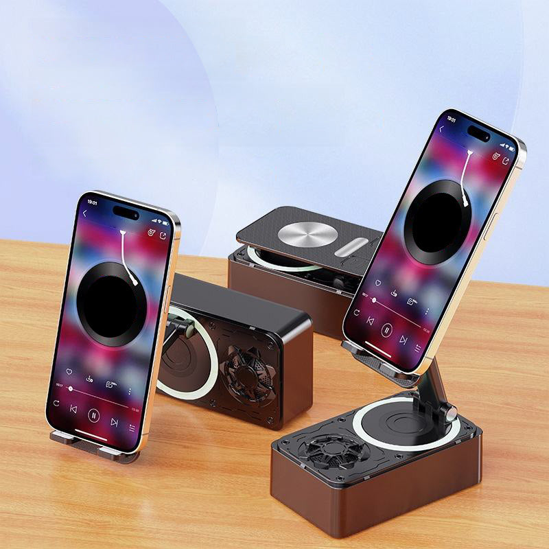 Portable mini foldable bluetooth speaker charger