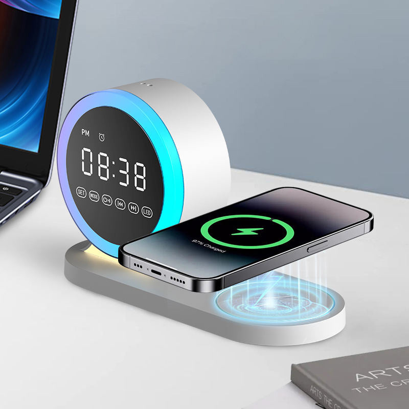 Simple and stylish RGB night light Bluetooth speaker charger